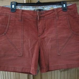 Prana Rust Cord Shorts Sz 10